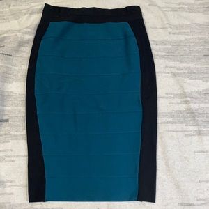 Teal and black skirt